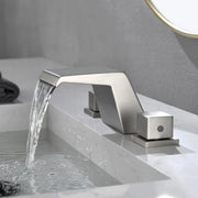 Waterfall Tub Filler Deck Mount, 3 Hole Roman Bathtub Faucet Two Square Handle Bathroom Sink Faucet waterfall-tub-filler-deck-mount-3-hole-roman-bathtub-faucet-two-square-handle-bathroom-sink-faucet 
