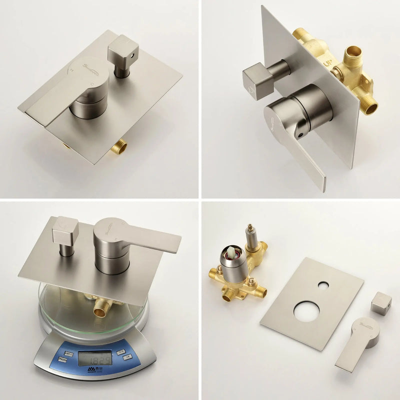 Waterfall Wall Mounted Bathtub Faucet with Hand Shower in Brushed Gold, Brushed Nickel, Matte Black waterfall-wall-mounted-bathtub-faucet-with-hand-shower 