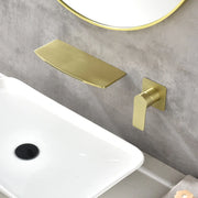 Waterfall faucet for bathtubs and washbasins ‎One Handle Hot Cold Water Mixer 2 Holes Wall Mount Vanity Faucet waterfall-faucet-for-bathtubs-and-washbasins 