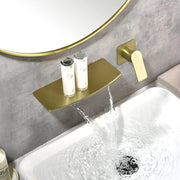 Waterfall faucet for bathtubs and washbasins ‎One Handle Hot Cold Water Mixer 2 Holes Wall Mount Vanity Faucet waterfall-faucet-for-bathtubs-and-washbasins 