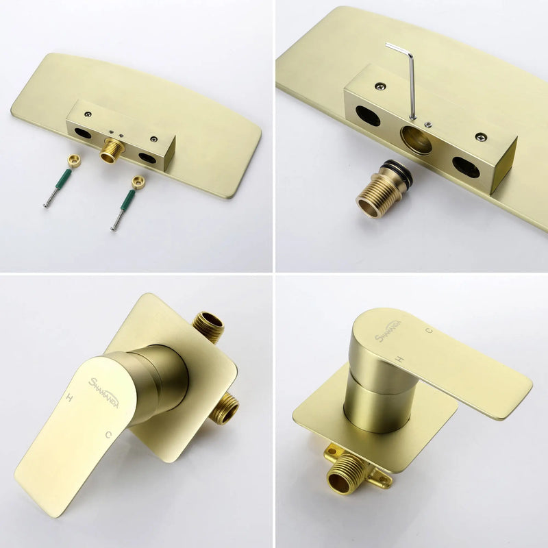Waterfall faucet for bathtubs and washbasins ‎One Handle Hot Cold Water Mixer 2 Holes Wall Mount Vanity Faucet waterfall-faucet-for-bathtubs-and-washbasins 