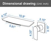 Waterfall faucet for bathtubs and washbasins ‎One Handle Hot Cold Water Mixer 2 Holes Wall Mount Vanity Faucet waterfall-faucet-for-bathtubs-and-washbasins 