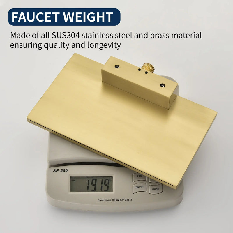 Wide Waterfall Faucet for Vessel Sinks Stainless Steel Single Lever Two Hole Wall Mounted Bathroom Faucet with Brass Connector wide-waterfall-faucet-for-vessel-sinks-stainless-steel-single-lever-two-hole-wall-mounted-bathroom-faucet-with-brass-connector 