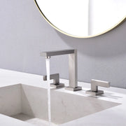 Widespread Bathroom Faucet 3 Hole 2-lever Vanity Faucet with Supply Hoses SUS 304 Stainless Steel bathroom-faucet-widespread-bathroom-faucet-3-hole-vanity-faucet-with-supply-hoses-sus-304-stainless-steel Brushed Nickel / Brass & Stainless Steel