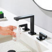 Widespread Bathroom Faucet 3 Hole 2-lever Vanity Faucet with Supply Hoses SUS 304 Stainless Steel bathroom-faucet-widespread-bathroom-faucet-3-hole-vanity-faucet-with-supply-hoses-sus-304-stainless-steel 