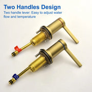 Widespread Bathroom Faucet with 360 Degree Swivel Nozzle and Spout 2 Unique Knob Handles Bathroom Sink Faucet 3 Hole 360-swivel-widespread-bathroom-faucet 