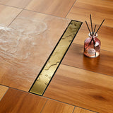 24-inch Rectangular Bathroom Floor Drain 304 Stainless Steel Long Shower Drain with Cover