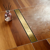 24-inch Rectangular Bathroom Floor Drain 304 Stainless Steel Long Shower Drain with Cover