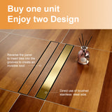 24-inch Rectangular Bathroom Floor Drain 304 Stainless Steel Long Shower Drain with Cover