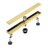 24-inch Rectangular Bathroom Floor Drain 304 Stainless Steel Long Shower Drain with Cover