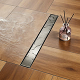 24-inch Rectangular Bathroom Floor Drain 304 Stainless Steel Long Shower Drain with Cover