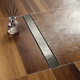 24-inch Rectangular Bathroom Floor Drain 304 Stainless Steel Long Shower Drain with Cover