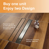 24-inch Rectangular Bathroom Floor Drain 304 Stainless Steel Long Shower Drain with Cover