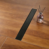 24-inch Rectangular Bathroom Floor Drain 304 Stainless Steel Long Shower Drain with Cover