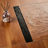 24-inch Rectangular Bathroom Floor Drain 304 Stainless Steel Long Shower Drain with Cover