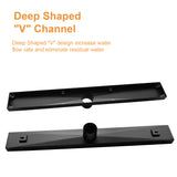 24-inch Rectangular Bathroom Floor Drain 304 Stainless Steel Long Shower Drain with Cover