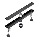 24-inch Rectangular Bathroom Floor Drain 304 Stainless Steel Long Shower Drain with Cover