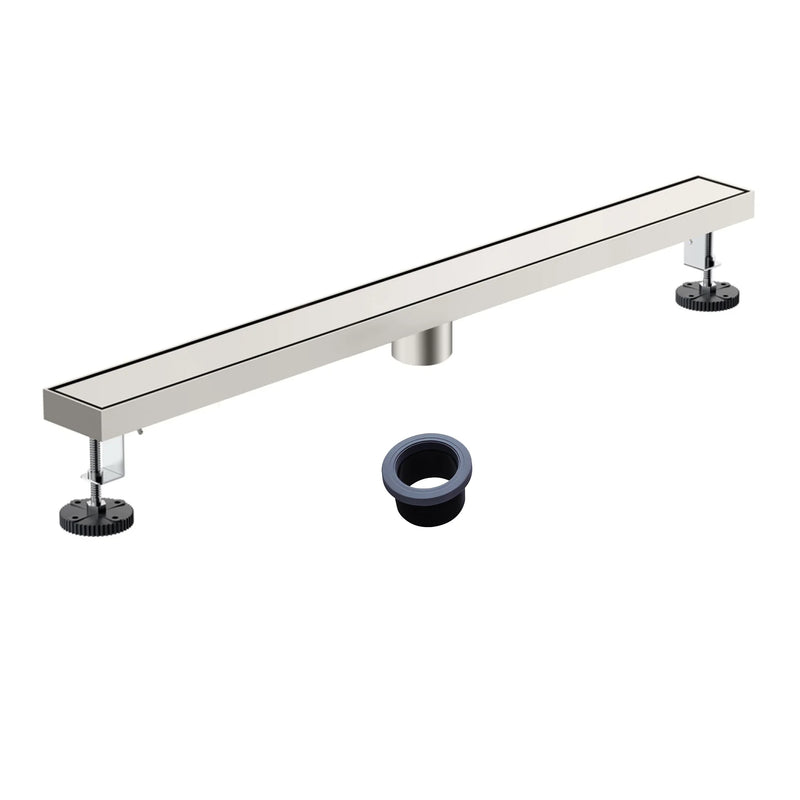 32 Inch Stainless Steel Rectangle Linear Shower Drain for Bathroom – Matte Black, Brushed Nickel & Brushed Gold