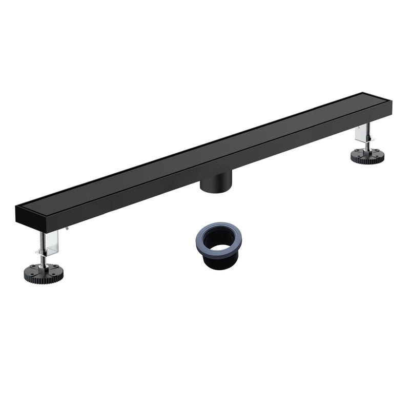 32 Inch Stainless Steel Rectangle Linear Shower Drain for Bathroom – Matte Black, Brushed Nickel & Brushed Gold