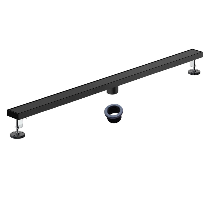 40 Inch Stainless Steel Rectangle Shower Drain, Linear Shower Floor Drain for Bathroom – Matte Black, Brushed Nickel & Brushed Gold