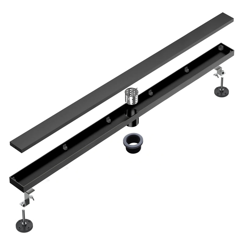 40 Inch Stainless Steel Rectangle Shower Drain, Linear Shower Floor Drain for Bathroom – Matte Black, Brushed Nickel & Brushed Gold