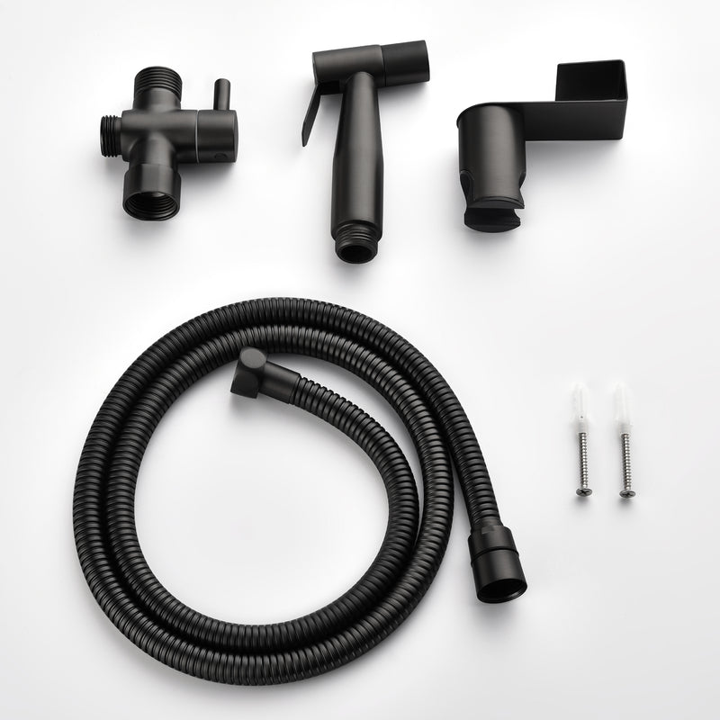 Handheld Bidet Sprayer for Toilet, Stainless Steel Baby Cloth Diaper Sprayer Kit with Cold Water-Matte Black,Brushed Gold