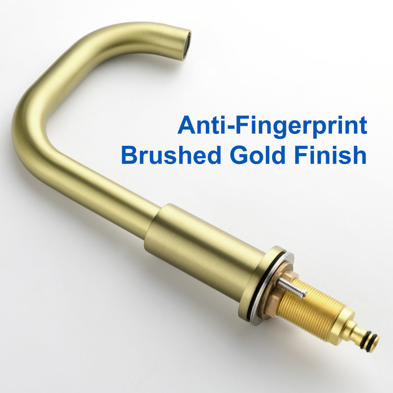 2-Handle 3-Hole 8-inch Brass Bathroom Vanity Faucet