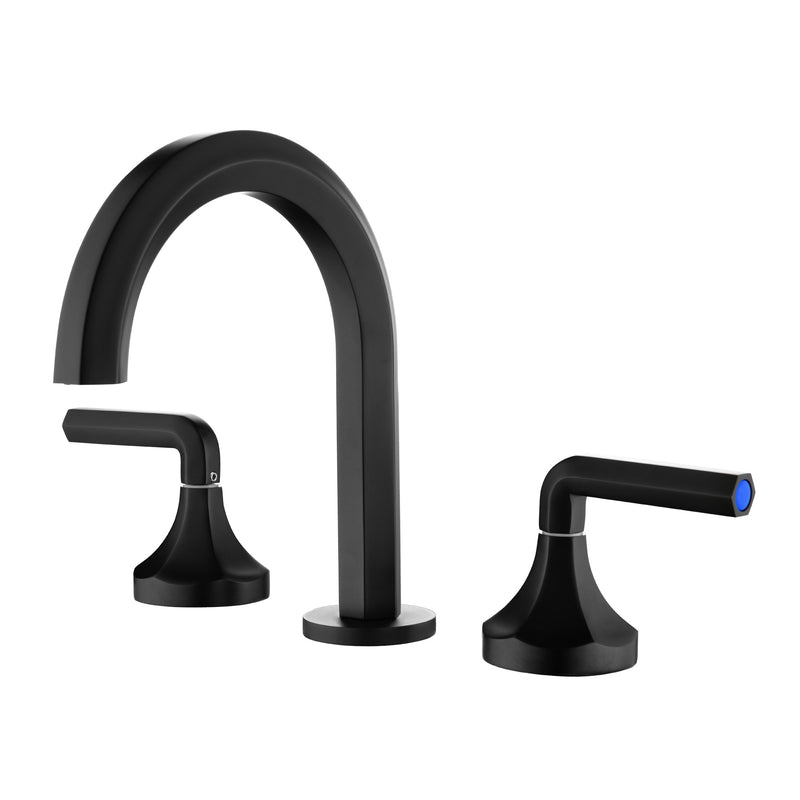 Bathroom Sink Faucet 3 Holes Widespread 8 Inch Lavatory Faucets with Hot and Cold Water Mixer