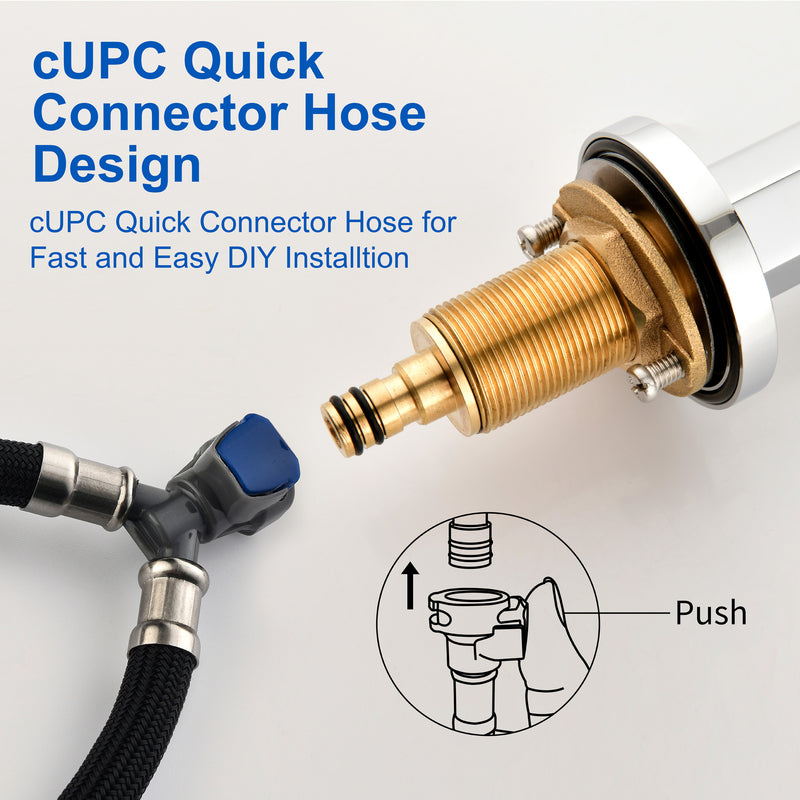 Bathroom Sink Faucet 3 Holes Widespread 8 Inch Lavatory Faucets