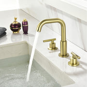 Brass Widespread Bathroom Faucet Two Handle Three Hole Vanity Sink Faucet