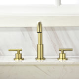 Brass Widespread Bathroom Faucet Two Handle Three Hole Vanity Sink Faucet