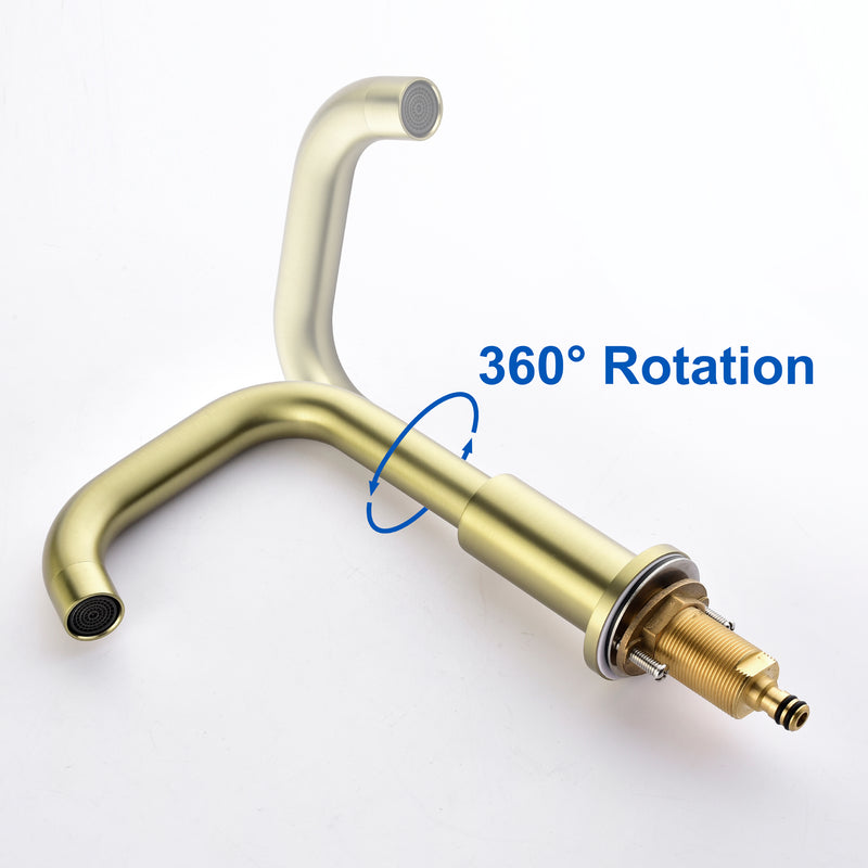 Brass Widespread Bathroom Faucet Two Handle Three Hole Vanity Sink Faucet