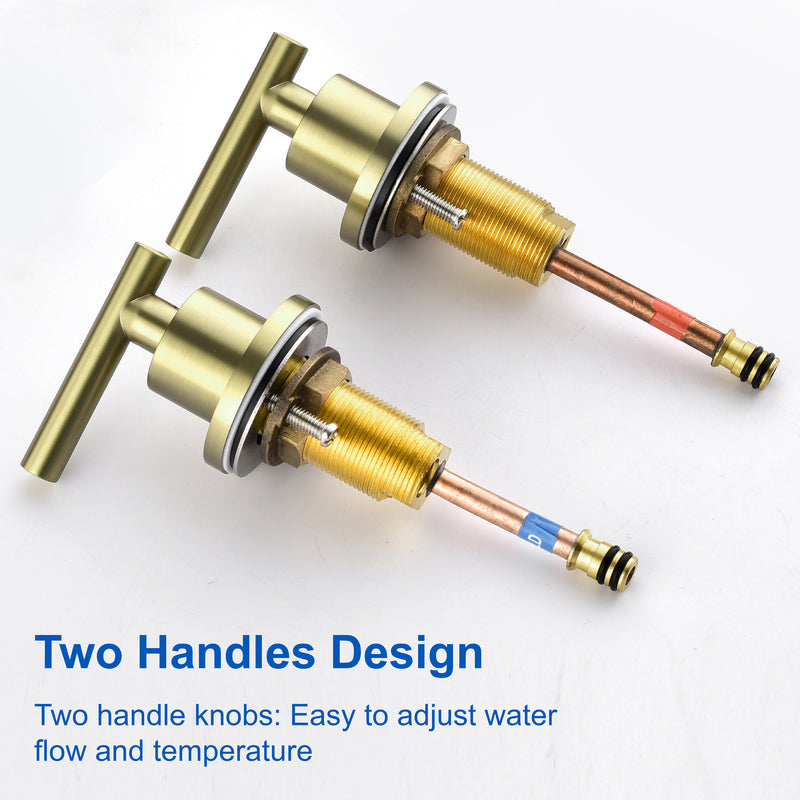 Brass Widespread Bathroom Faucet Two Handle Three Hole Vanity Sink Faucet