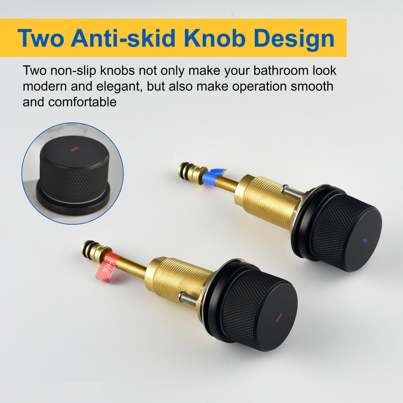 Waterfall Bathroom Tub Filler, Bathtub Faucet 3 Holes, Deck Mount Roman Tub Faucet