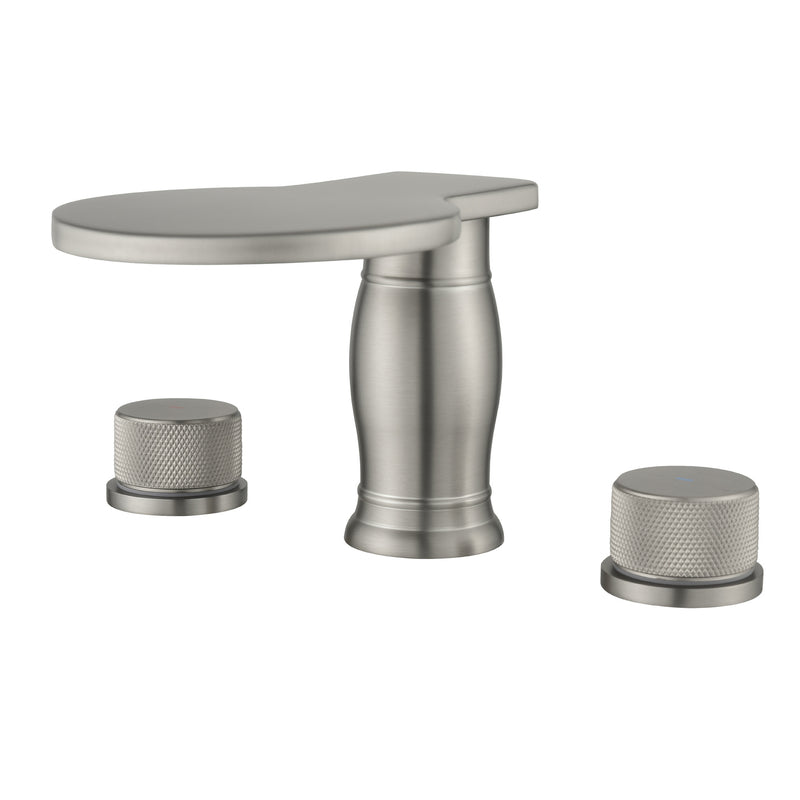 Waterfall Bathroom Tub Filler, Bathtub Faucet 3 Holes, Deck Mount Roman Tub Faucet