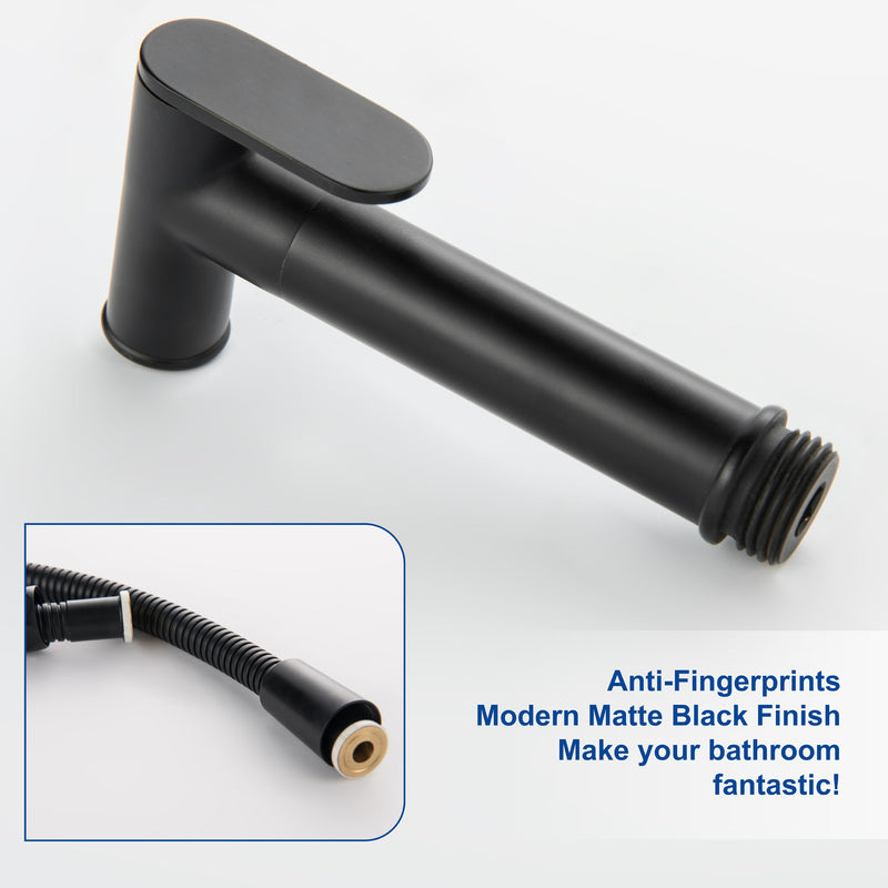 Bidet Sprayer for Toilet, Brass Handheld Sprayer Attachment with hose for Feminine Wash, Baby Diaper Cloth Washer and Shower Sprayer for Pet, Wall or Toilet Mount