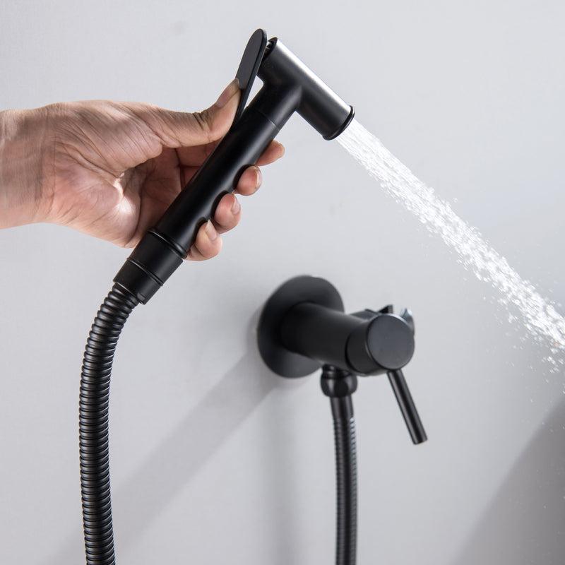 Bidet Sprayer for Toilet, Brass Handheld Sprayer Attachment with hose for Feminine Wash, Baby Diaper Cloth Washer and Shower Sprayer for Pet, Wall or Toilet Mount