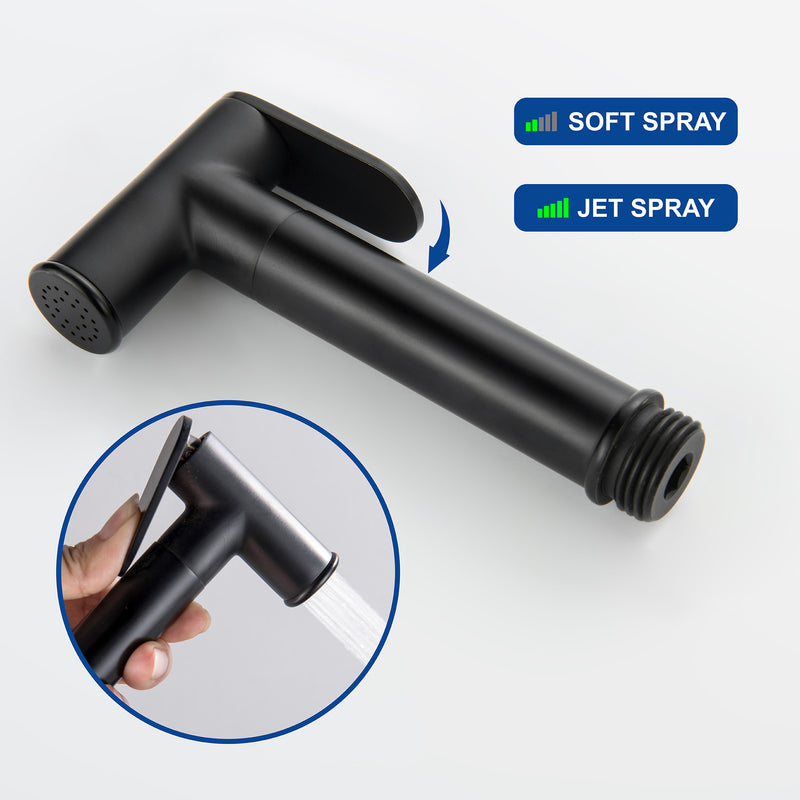 Bidet Sprayer for Toilet, Brass Handheld Sprayer Attachment with hose for Feminine Wash, Baby Diaper Cloth Washer and Shower Sprayer for Pet, Wall or Toilet Mount