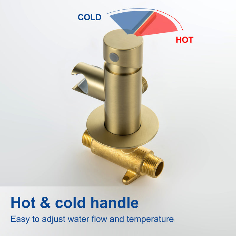 Bidet Sprayer for Toilet, Brass Handheld Sprayer Attachment with hose for Feminine Wash, Baby Diaper Cloth Washer and Shower Sprayer for Pet, Wall or Toilet Mount