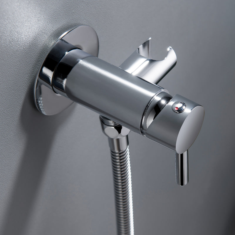 Bidet Sprayer for Toilet, Brass Handheld Sprayer Attachment with hose for Feminine Wash, Baby Diaper Cloth Washer and Shower Sprayer for Pet, Wall or Toilet Mount