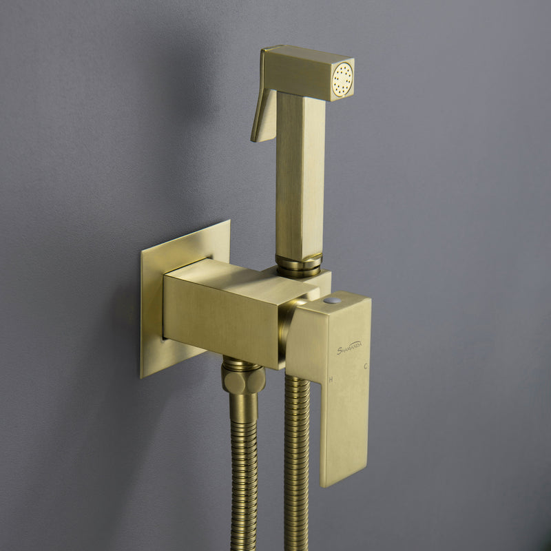 Handheld Bidet Sprayer for Toilet, Brass Baby Cloth Diaper Sprayer Kit with Hose Brass Valve