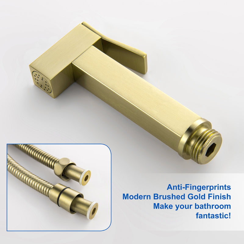 Handheld Bidet Sprayer for Toilet, Brass Baby Cloth Diaper Sprayer Kit with Hose Brass Valve