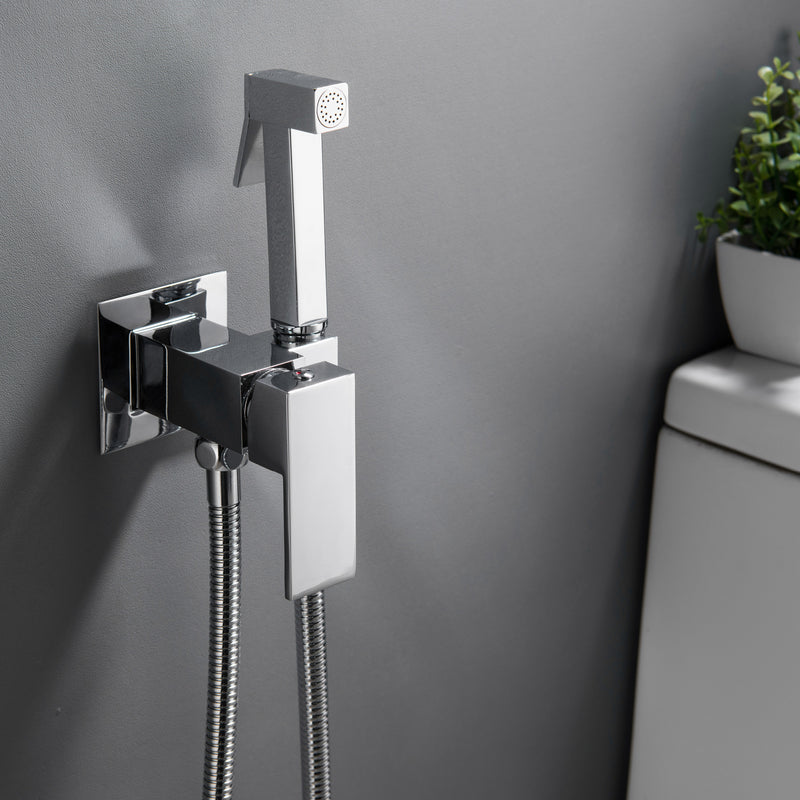 Handheld Bidet Sprayer for Toilet, Brass Baby Cloth Diaper Sprayer Kit with Hose Brass Valve