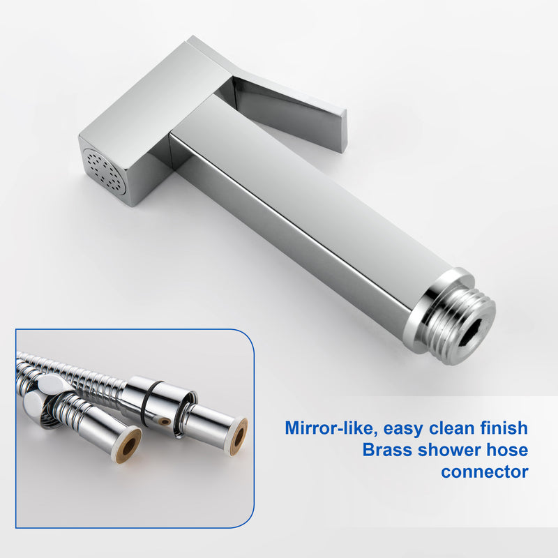 Handheld Bidet Sprayer for Toilet, Brass Baby Cloth Diaper Sprayer Kit with Hose Brass Valve