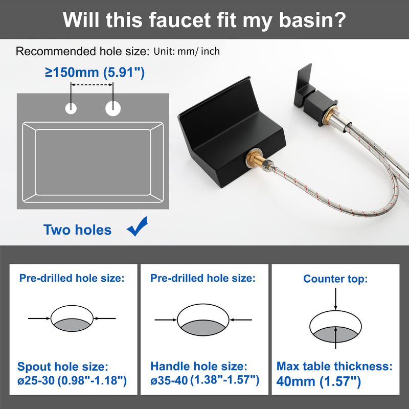 Waterfall Tub Filler Deck Mount, 2 Hole Roman Bathtub Faucet, 1-Handle Bathroom Faucet 2 Hole