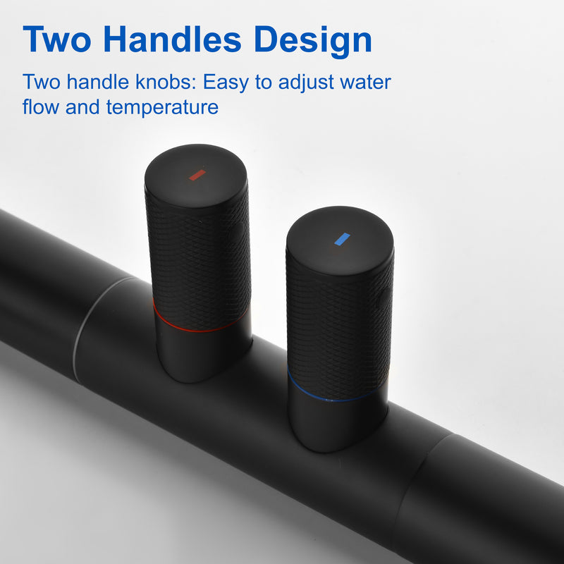 CUPC Freestanding Tub Filler Bathtub Faucet 360-Degree Rotating Floor Mounted Faucets in matte black, brushed nickel, brushed gold, brushed gun grey