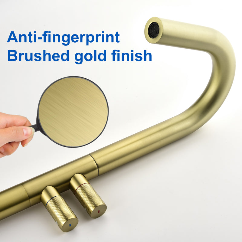 CUPC Freestanding Tub Filler Bathtub Faucet 360-Degree Rotating Floor Mounted Faucets in matte black, brushed nickel, brushed gold, brushed gun grey