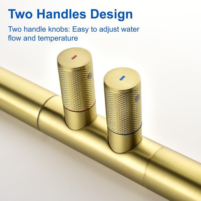 CUPC Freestanding Tub Filler Bathtub Faucet 360-Degree Rotating Floor Mounted Faucets in matte black, brushed nickel, brushed gold, brushed gun grey