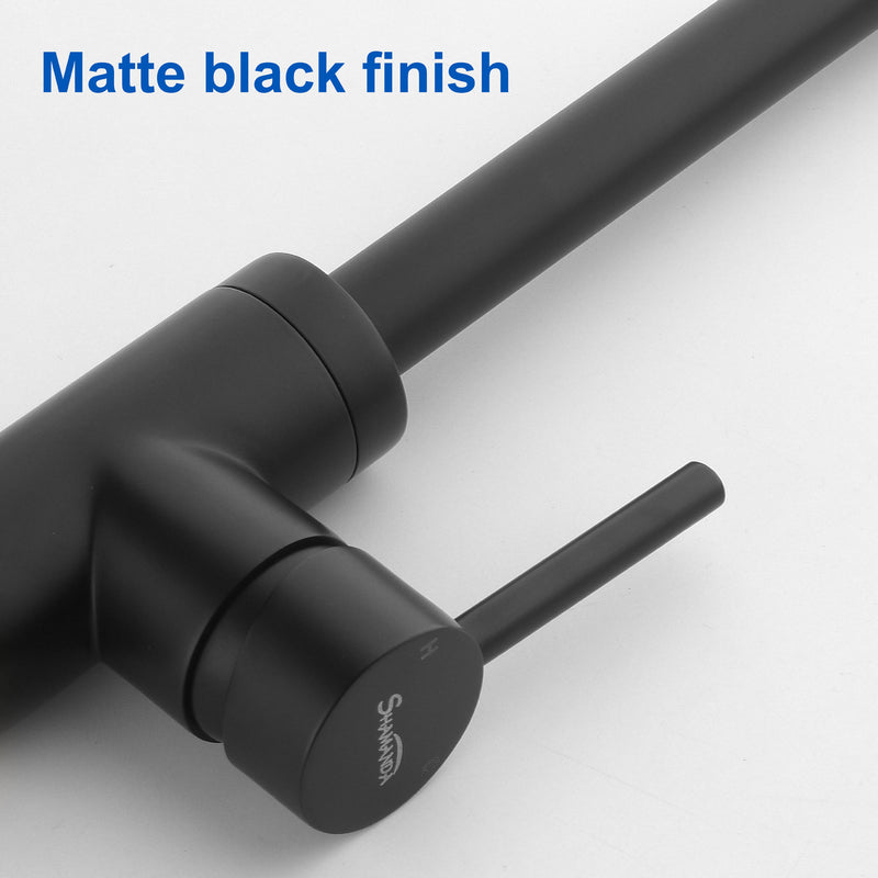 360° Rotation Freestanding Bathtub Faucet One Function Floor Mount Tub Filler in Brushed Gold, Matte Black, Brushed Nickel