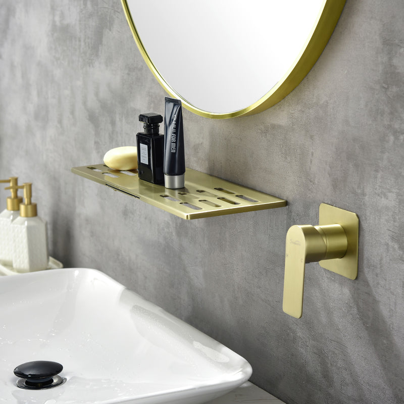 Wall Mount Bathtub Faucet, Waterfall Roman Tub Filler Faucet Single Handle 2 Holes Bathroom Faucet